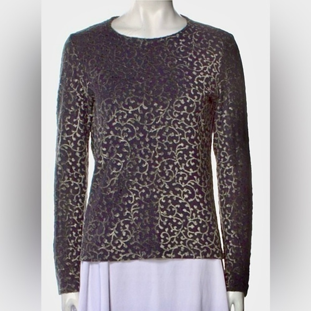Vintage Versace Ittierre Versus long sleeve shirt, ivy design.